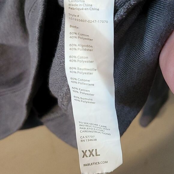 Fabletics sweatshirt NWT gray XXL - Picture 5 of 5